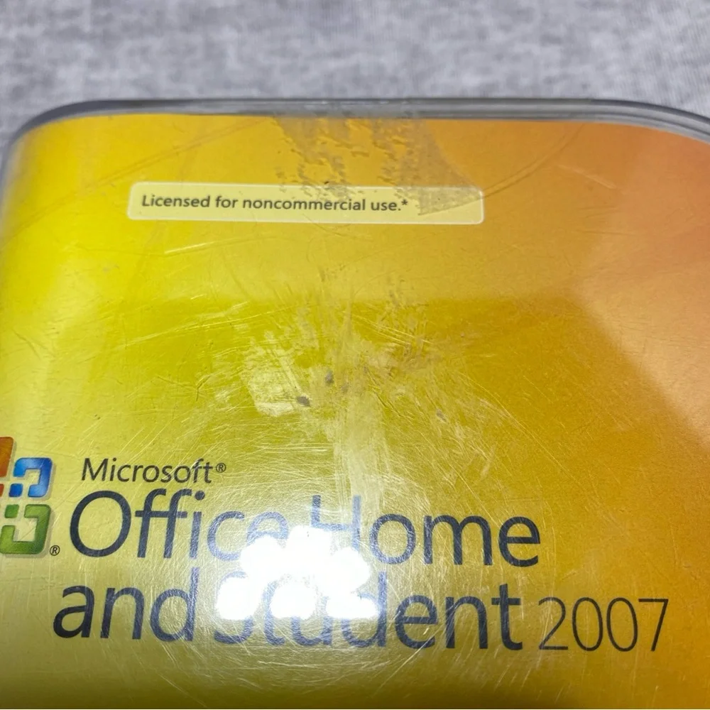Microsoft Office Home Student 2007 CD Rom Product Key PC Windows Untested‎
